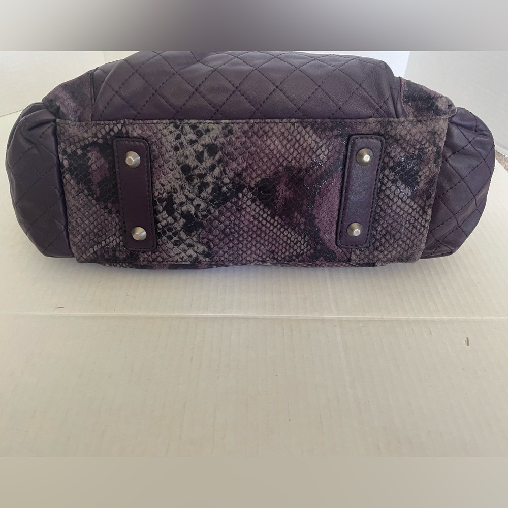 Original by SHARIF purple leather snake print bag - Picture 12 of 16